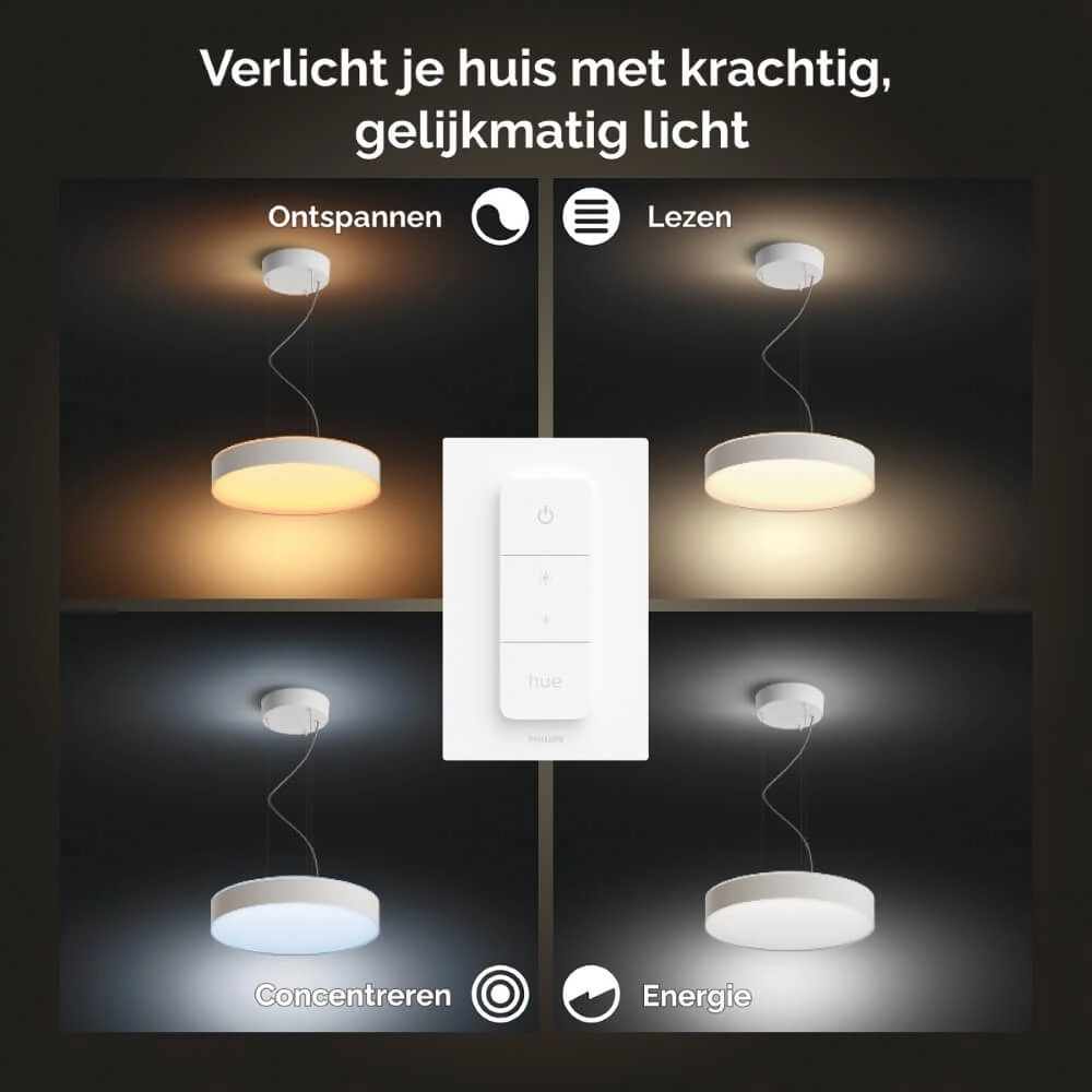 Lampe suspendue Hue Enrave - White Ambiance Ø 42,5 cm blanc Philips 8718696176573