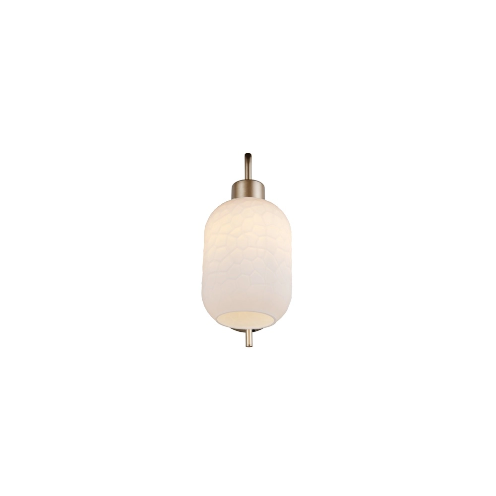 Lampe murale Emelie Or avec verre blanc Trio 4017807724349