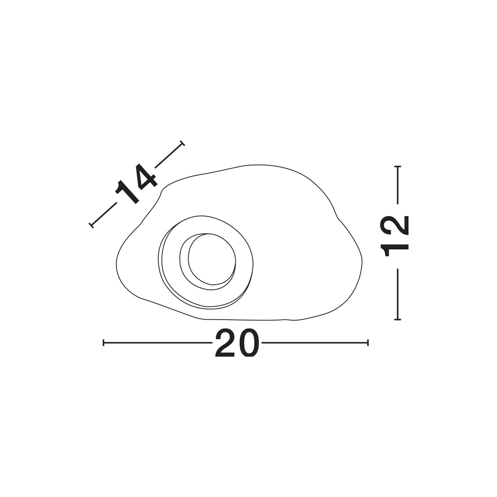 Tache Petra en pierre grise Lyora 5212017469083