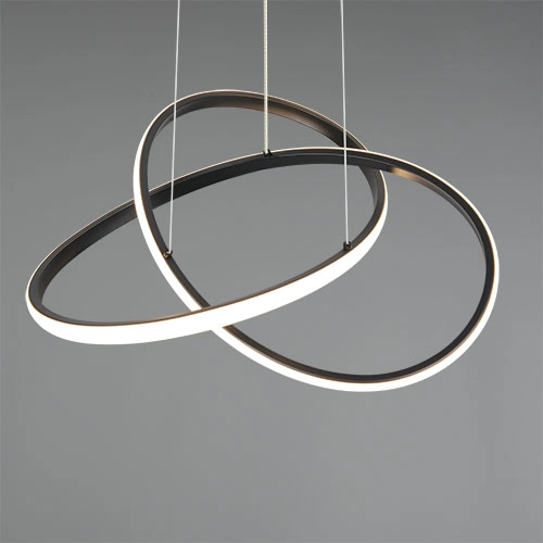 Lampe pendante de conception Mansa Noir Trio 4017807682144