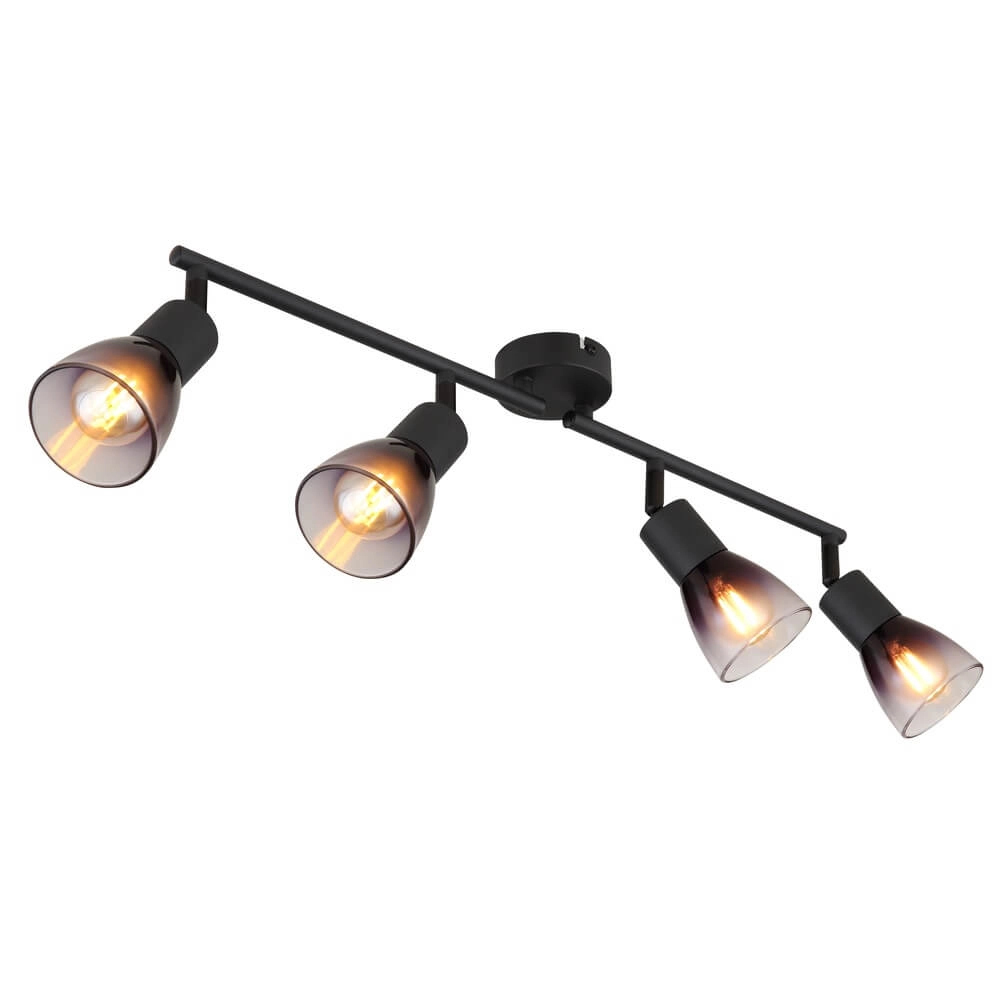 Plafonnier noir Satella 4 lumières Plafonnier noir Satella 4 lumières