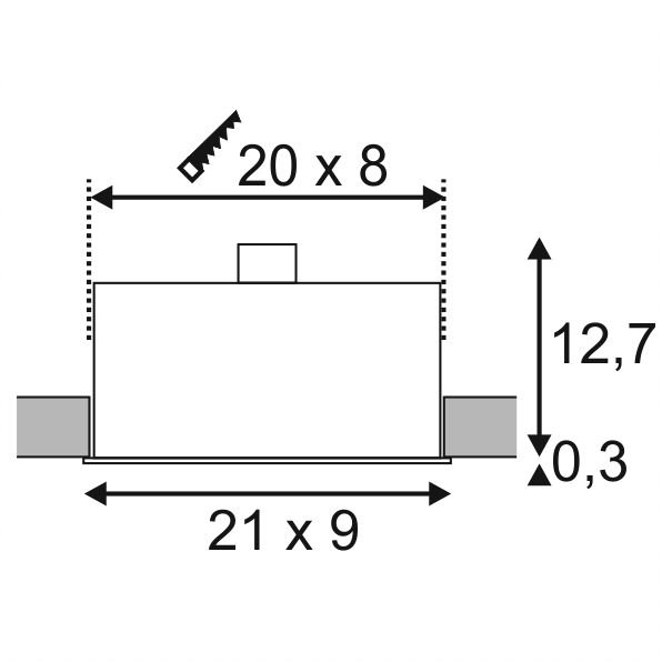 Spot encastrable Kadux 3 GU10 9 cm blanc SLV 4024163151511