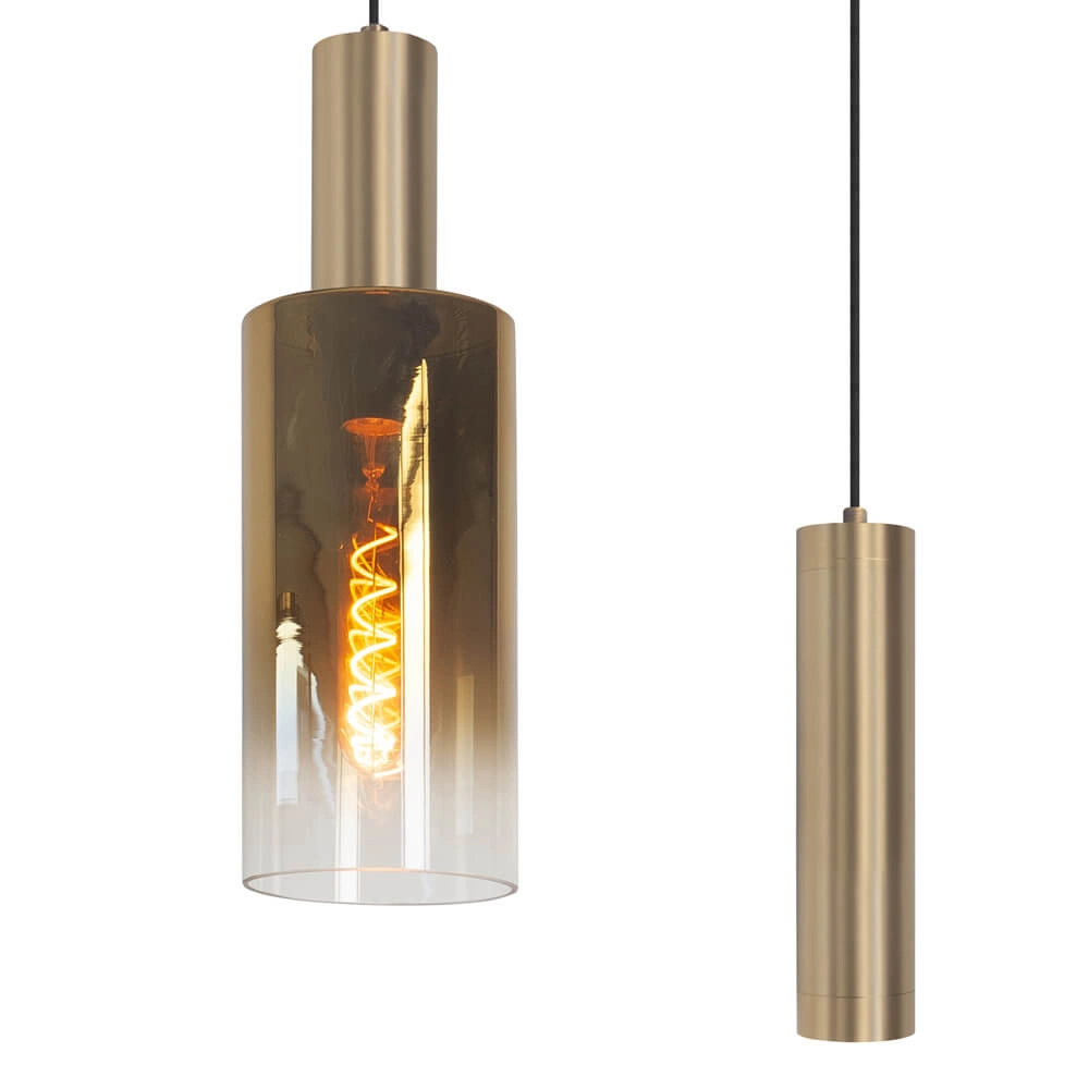 Lampe suspendue Perugia or mat - 3x E27 - 2x GU10 Highlight 8718379046971