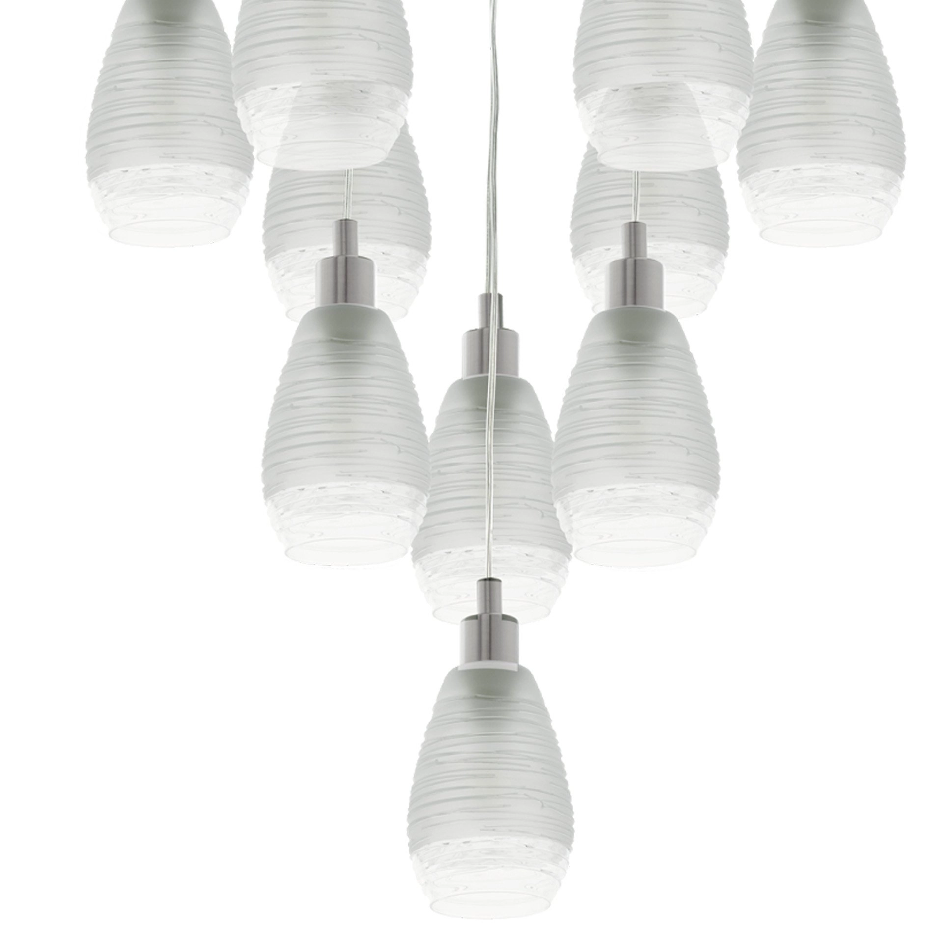 10-light hanging lamp Siracusa nickel Stars of Light 9002759395032