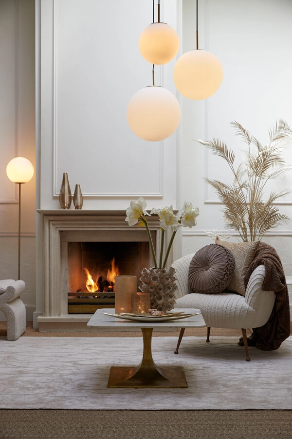 Lampadaire unique Medina blanc avec or Light & Living 8717807650889