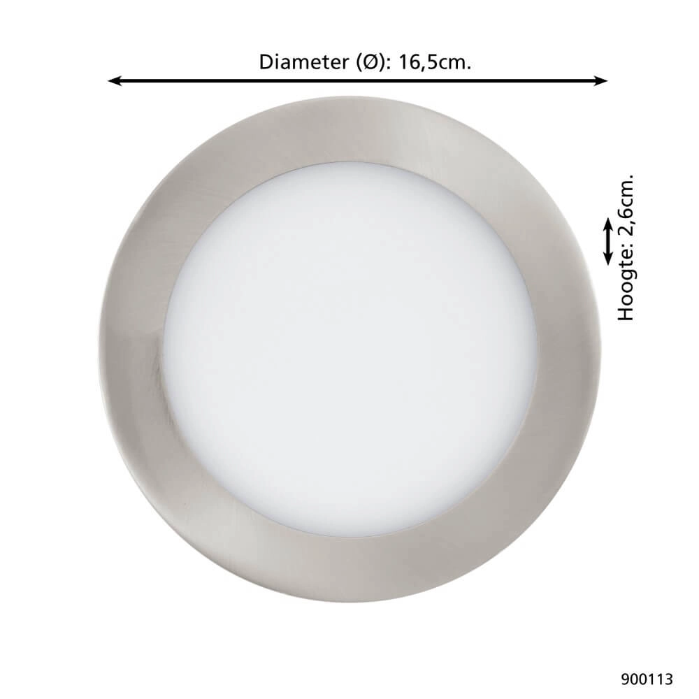 Plafonnier Zigbee Fueva-Z Ø 16,5 cm en acier inoxydable Eglo 9008606225682