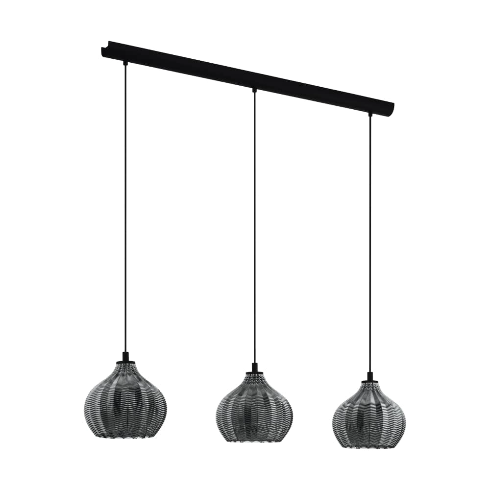 Lampe suspendue en verre à 3 lumières Tamallat