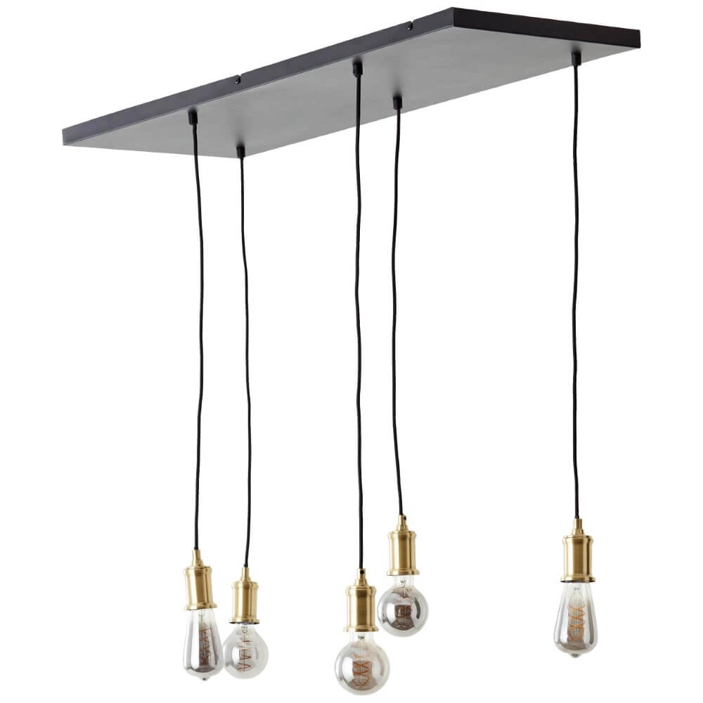 Lampe suspendue Darcia avec 5 pendules Brilliant 4004353411694