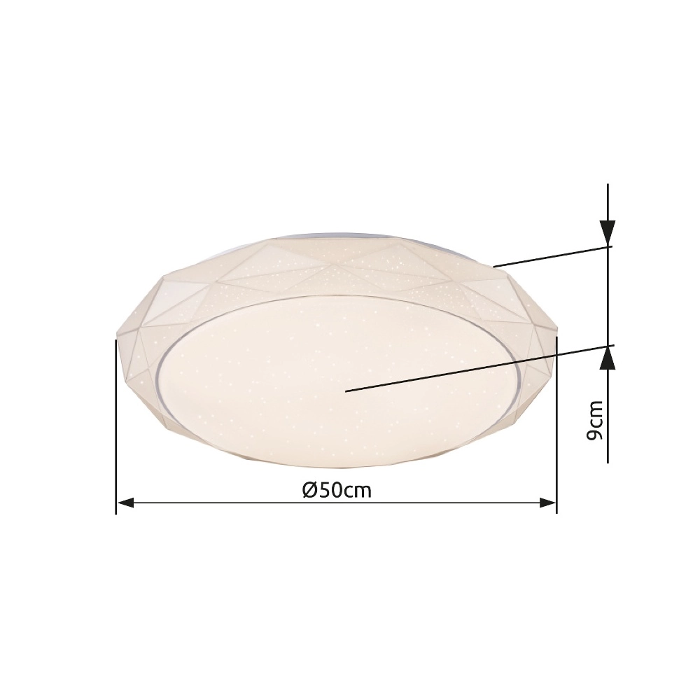 Lampe de plafond à design Andi blanc Ø 50cm Globo 9007371383405
