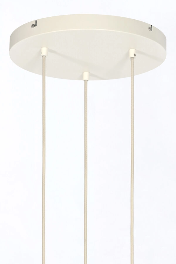 Suspension 3 lumières Bisho motif crème Ø 30cm Light & Living 8717807743307