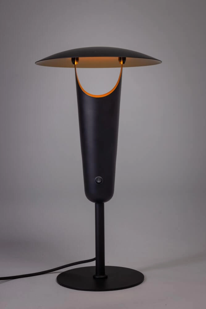Lampe de table moderne The Britt noir avec de l'or ETH 8720195304432