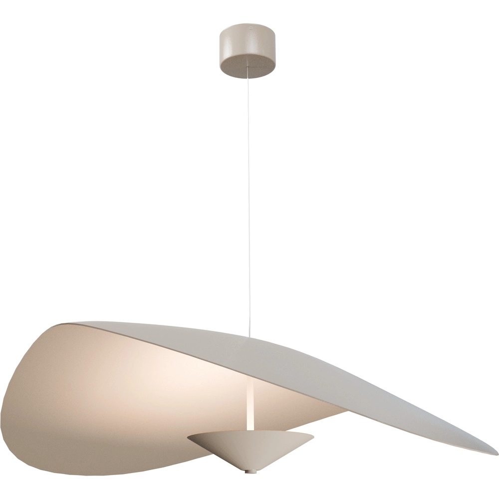 Lampe suspendue de style danois Lente Ø 90cm - sable - avec poulie