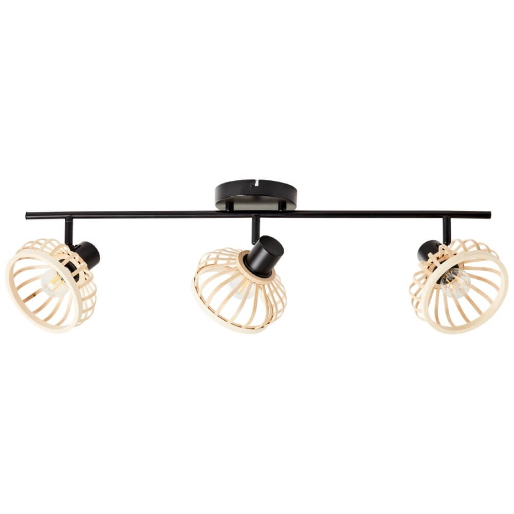 Plafonnier en bois Norah 3 lumières Brilliant 4004353409530