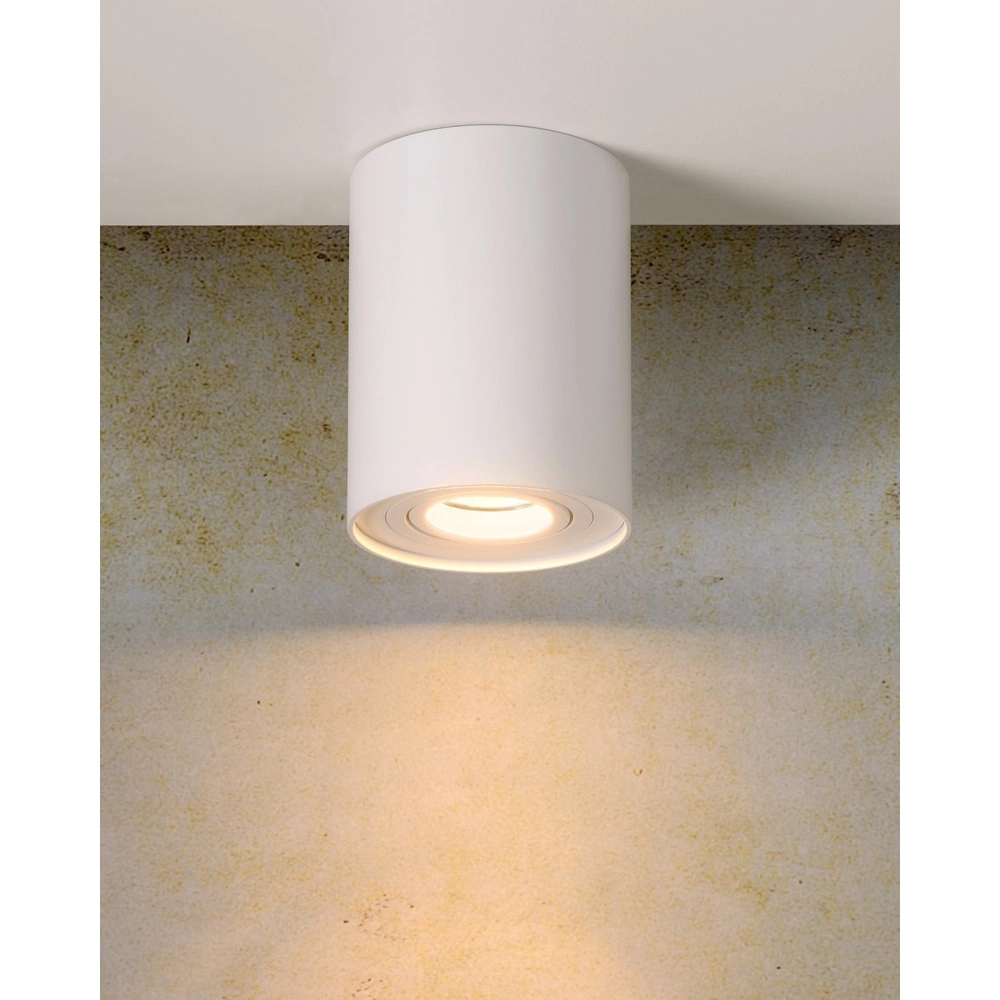 Emplacement de plafond monté en surface Tube blanc Ø 9,6 cm