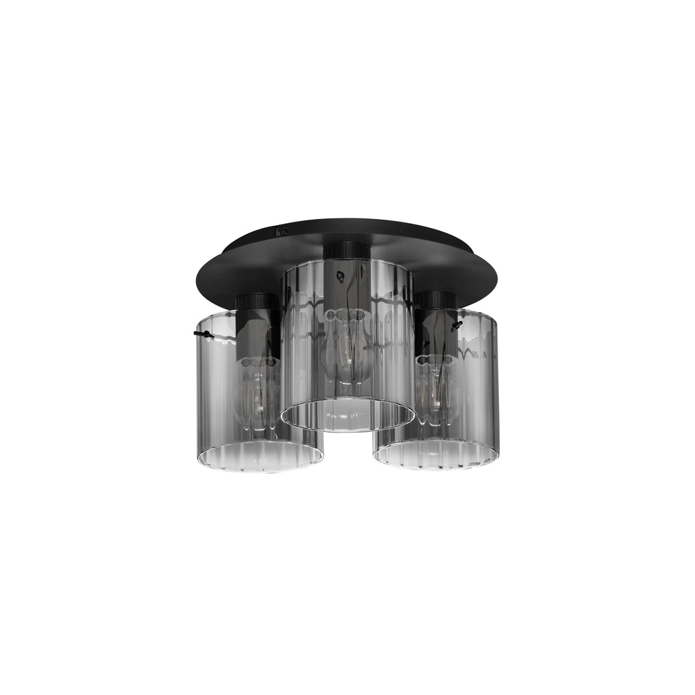Plafonnier design Mirbi 3 lumières noir Lyora 5212017468451
