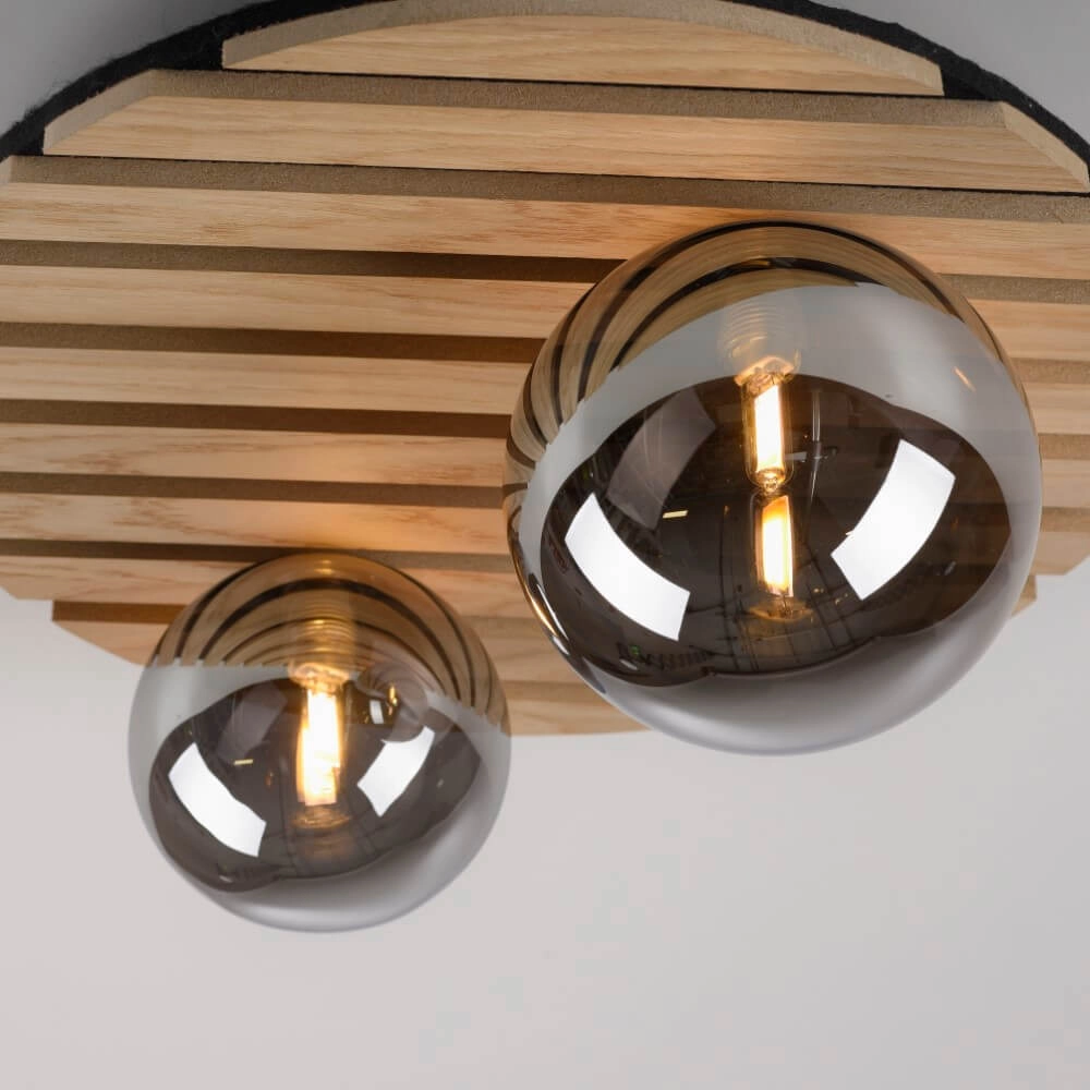 Plafonnier en bois Green Stika autour Just Light 4043689004231