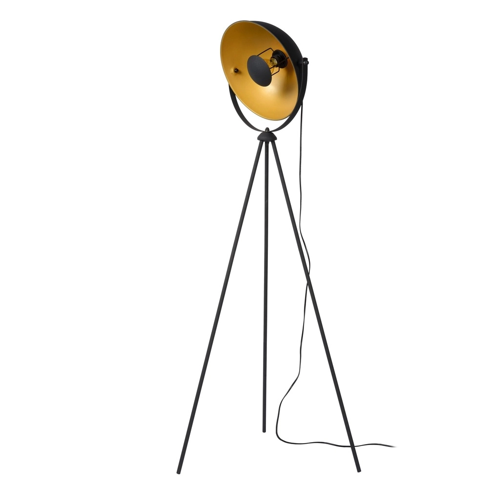 Lampe de sol industrielle Alvaro Noir