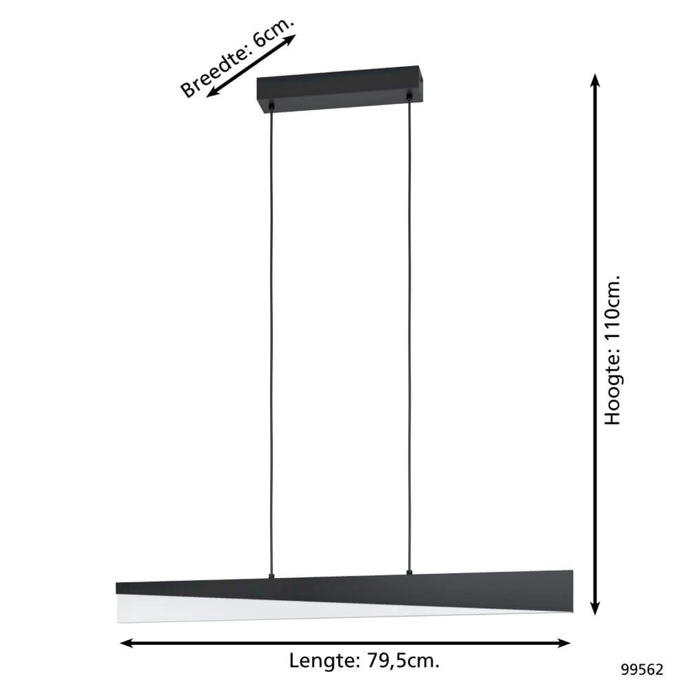 Lampe suspendue LED noire Isidro Eglo 9002759995621