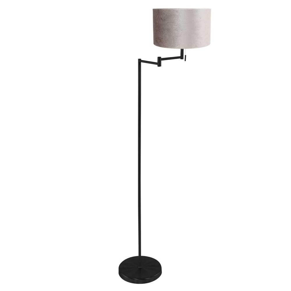 Lampadaire Bella noir avec capuchon argenté