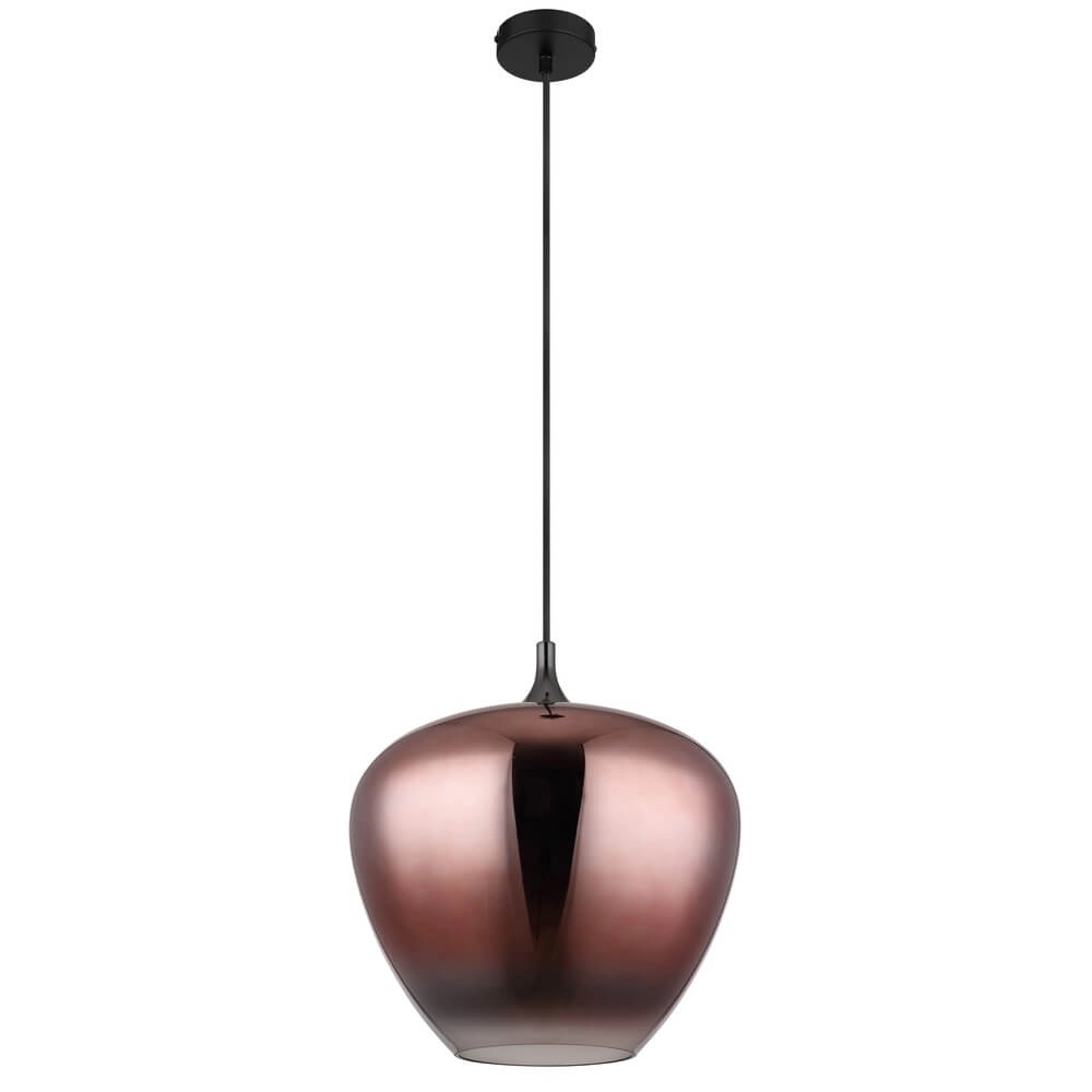 Suspension noire Maxy avec verre rouge Ø 40cm Globo 9007371456970