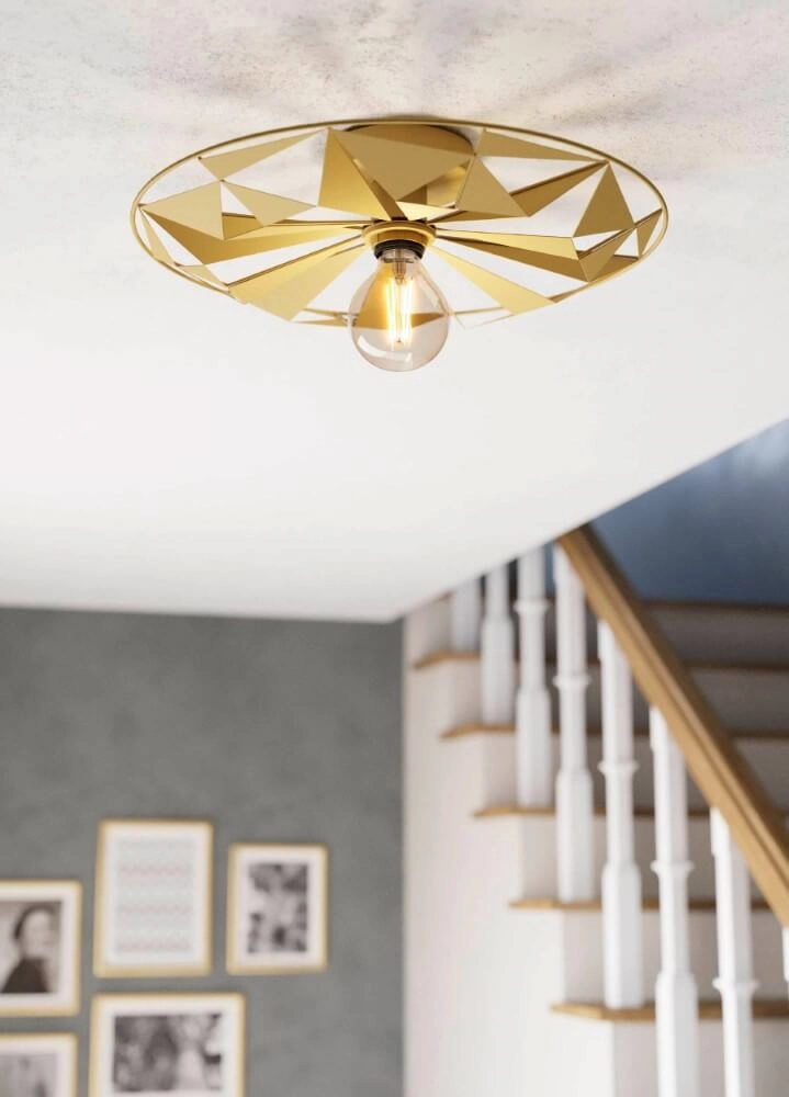 Plafonnier doré Castanuelo Ø 42,5 cm Eglo 9002759435998