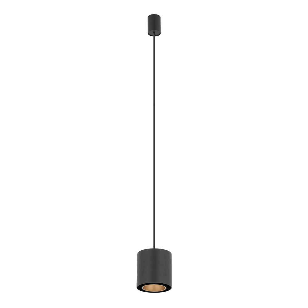 Lampe pendante moderne Point Duo noir avec or Ø 13cm