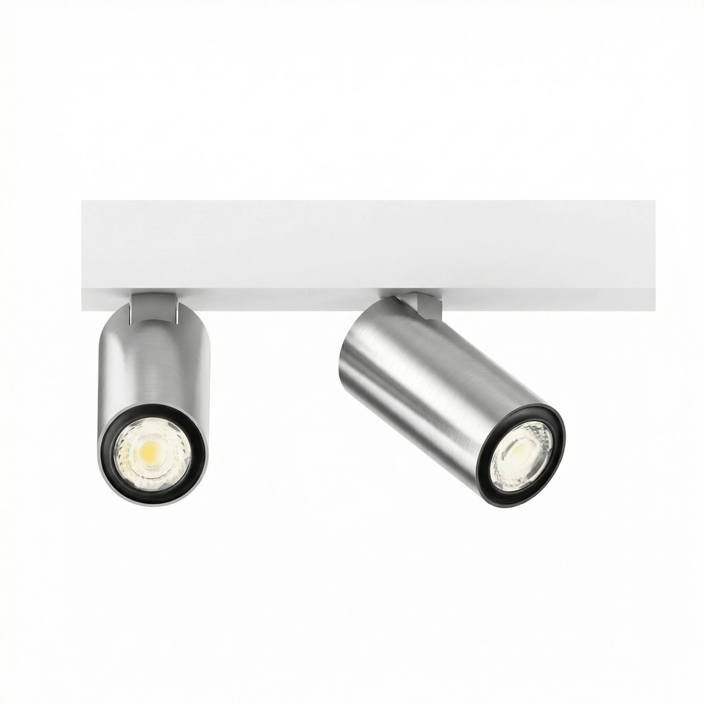 Projecteur de surface à deux lumières Tevo Mini Blanc avec chrome