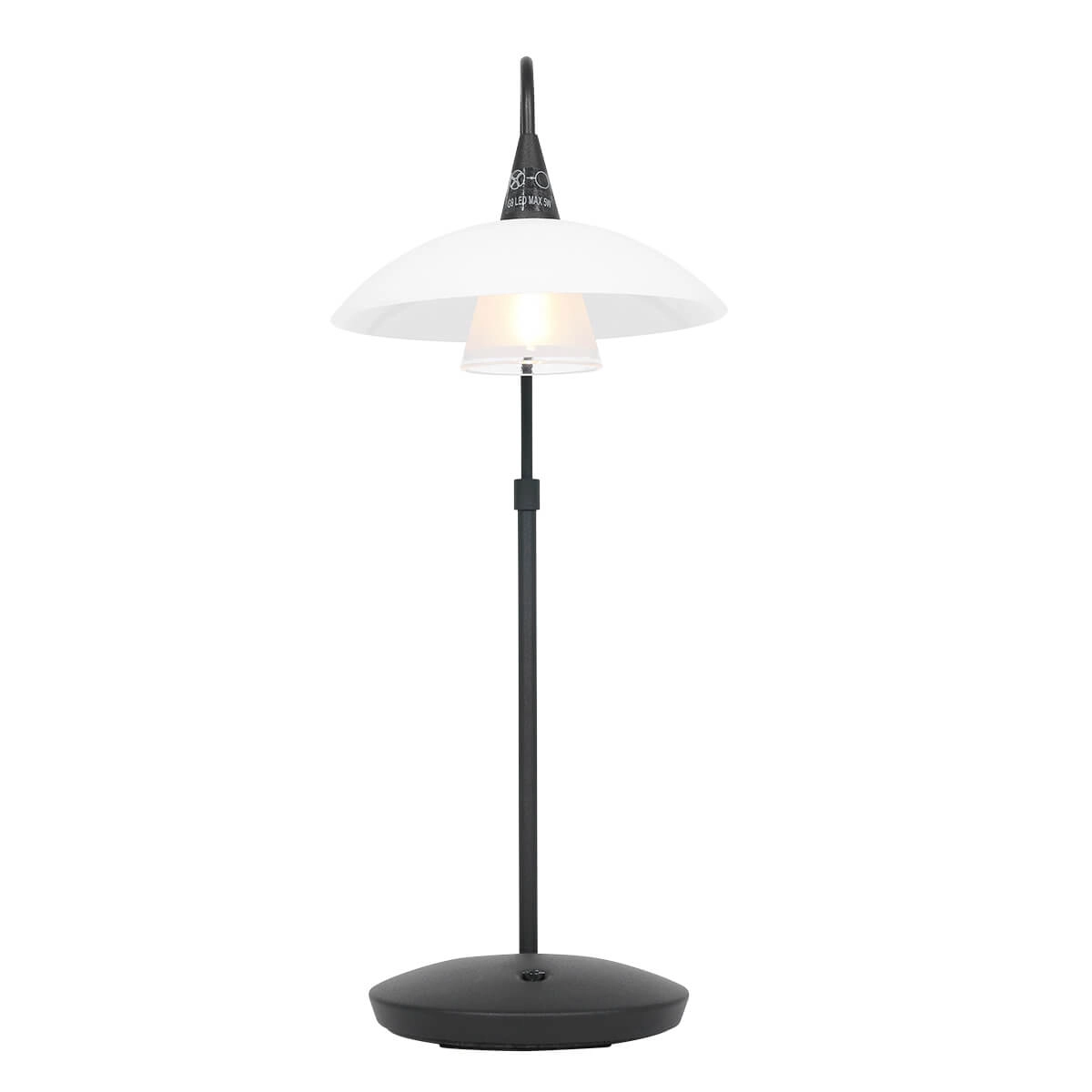 Lampe de table Tallerken noir avec du blanc Steinhauer 8712746133585