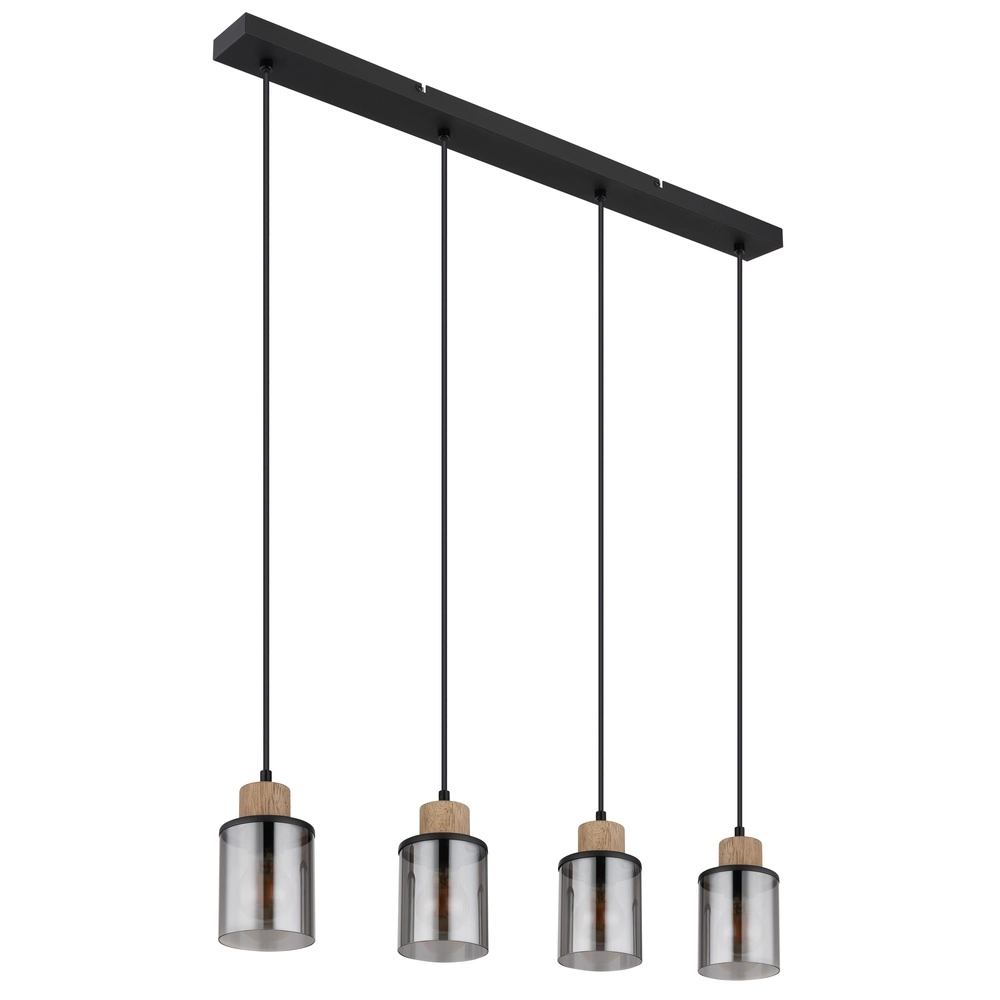 Lampe suspendue à 4 lumières Reid Noir Globo 9007371445264