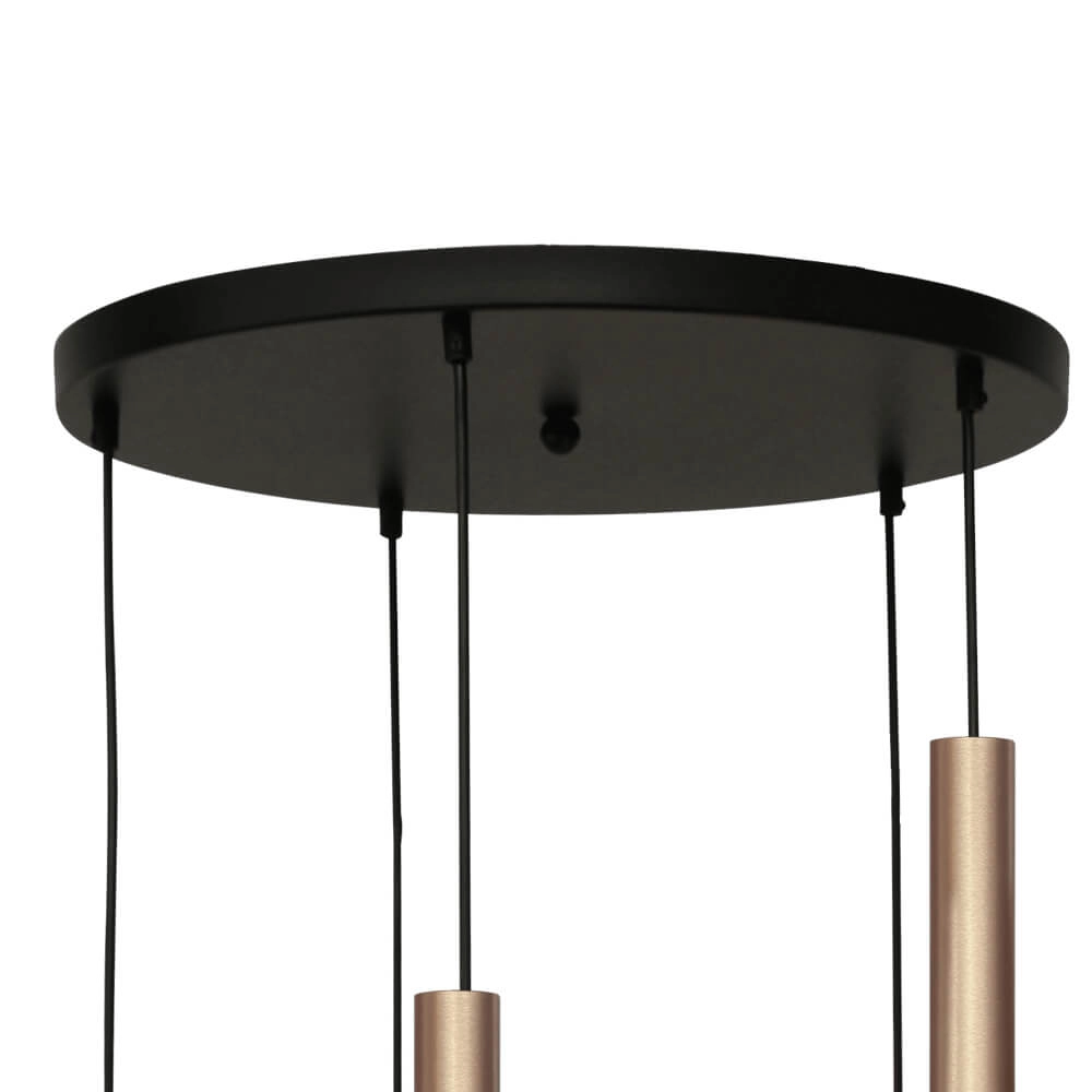 Lampe suspendue Vide Bella 2 5 lumières avec lentilles dorées Masterlight 8718121340685