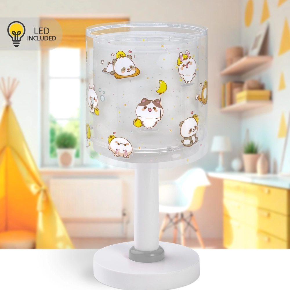 Lampe de table pour enfants Kawaii Friends Gris lueur dans le noir Dalber 8420406417615