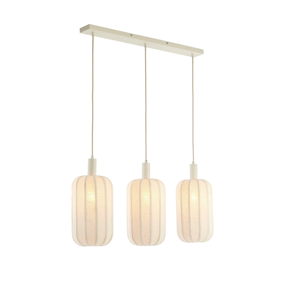 Lampe suspendue de table de salle à manger 3L Tufia Crème pour lin Light & Living 8717807816735