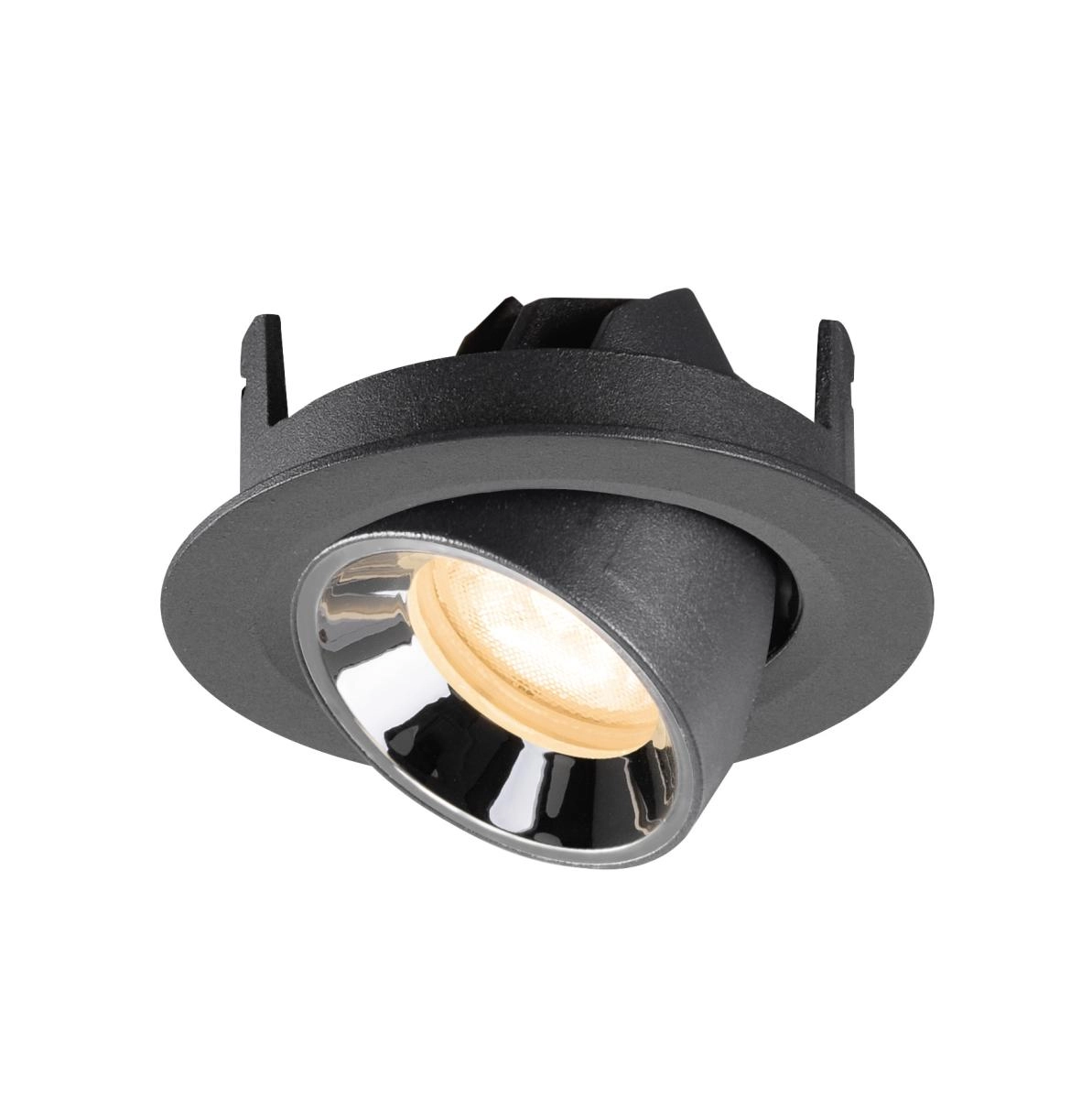 Spot encastré Numinos Gimble XS noir/chrome 2700K - 55 deg SLV 4024163307208