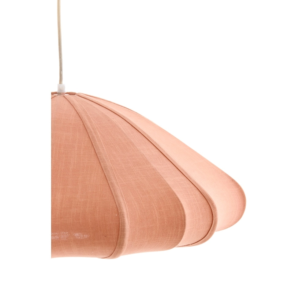 Lampe pendante en tissu Cesano Ø 50cm - rose clair Light & Living 8717807779283