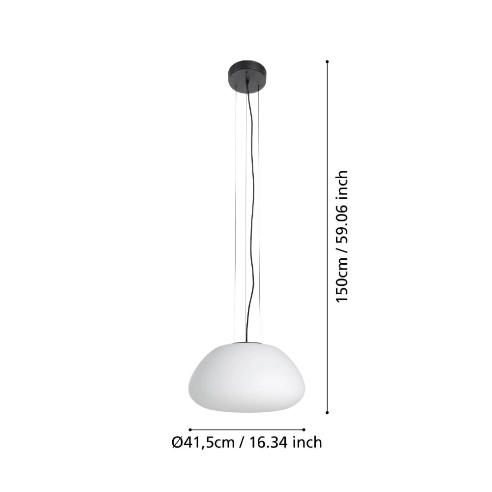 Lampe suspendue Balmes Ø 42cm - verre opale Stars of Light 9008606243150