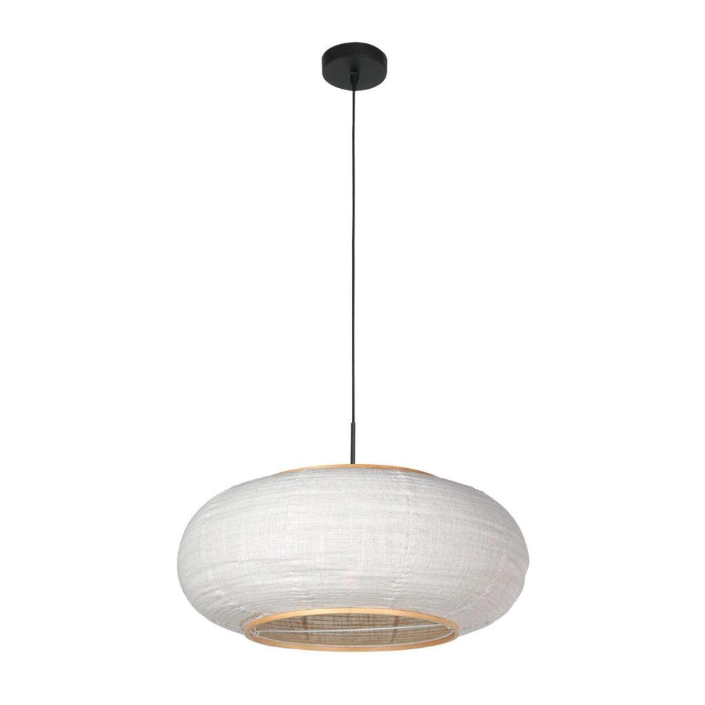 Lampe suspendue Silva Alba avec une teinte blanche Ø60cm Steinhauer 8712746185355