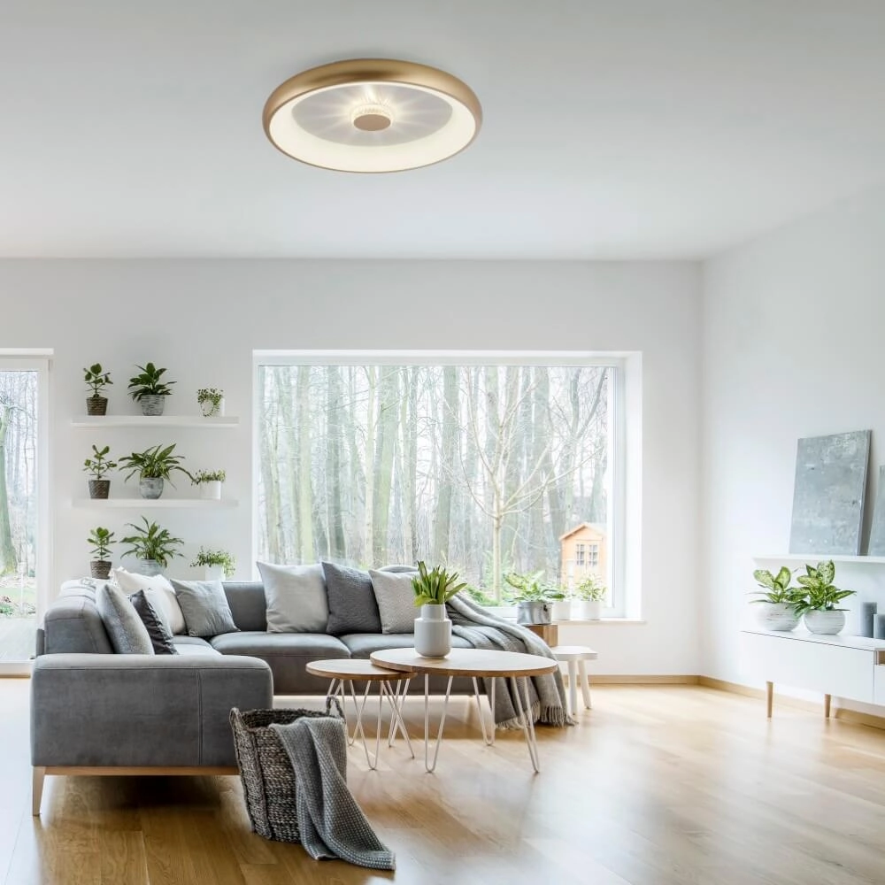 Plafonnier rond Vertigo laiton Ø 61,5cm Just Light 4043689995096