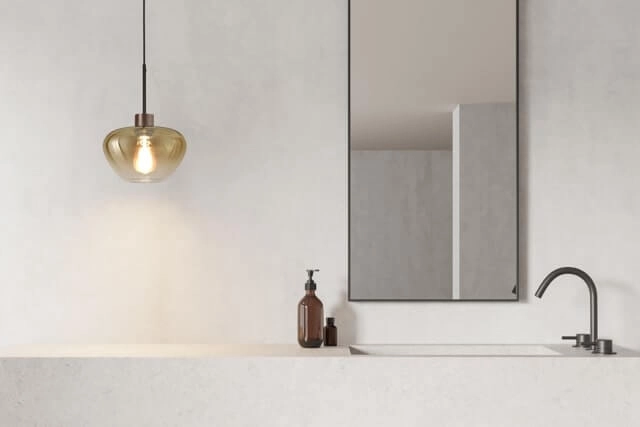 Suspension Genua marron avec verre doré Ø 24cm Masterlight 8718121356884