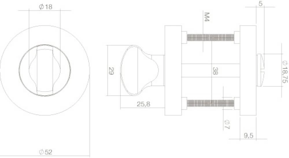 Fermeture des toilettes Tira Rond blanc Intersteel 8714186493946