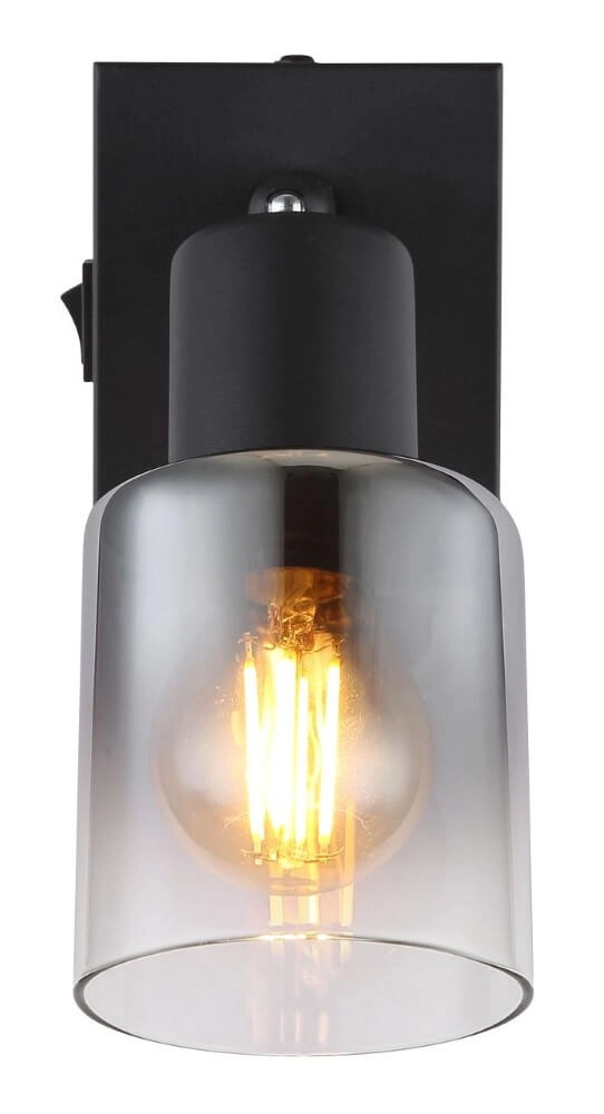 Applique noire Hubertus avec interrupteur Globo 9007371446018