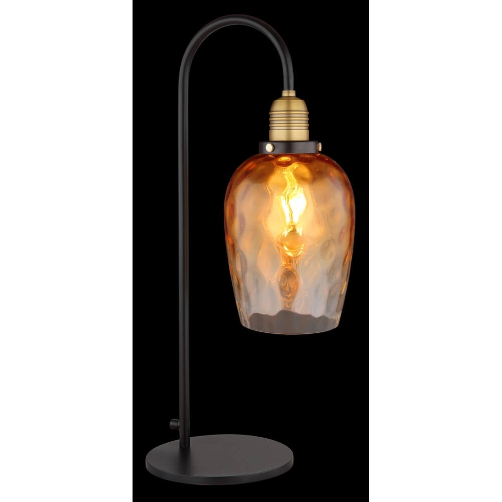 Lampe de table Salvy Nid d’abeille en verre ambré Globo 9007371454600