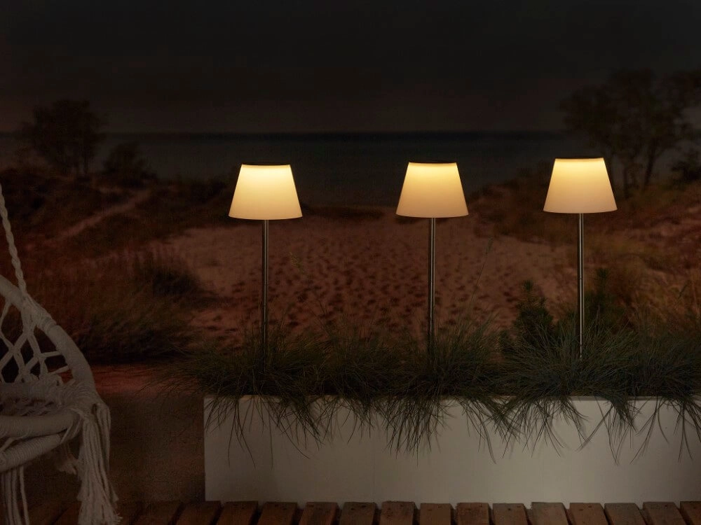 Lampe solaire sur pied Maspalomas Acier inoxydable Luxform 8719099201893