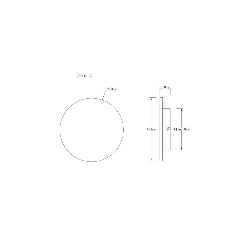 Lampe murale élégante Jillian Ø 23cm Globo 9007371583676