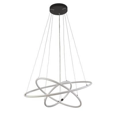 Lampe suspendue Revolve vide 3 anneaux noir Searchlight 5053423189451