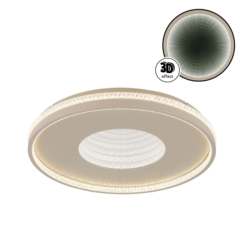 Plafonnier design Shirley brun sable Ø 50,5cm Globo 9007371578351