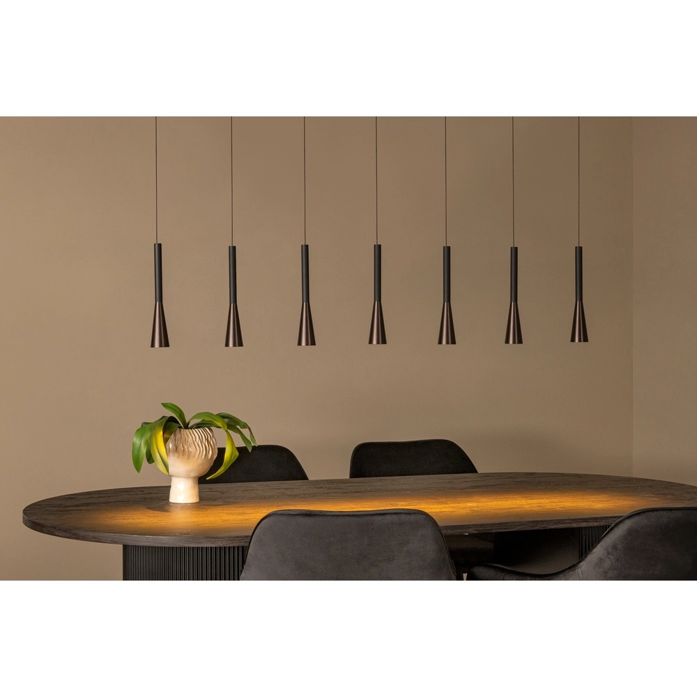 Lampe pendante de conception Joakim 7-café marron clair Premium by Lucide 5411212242129