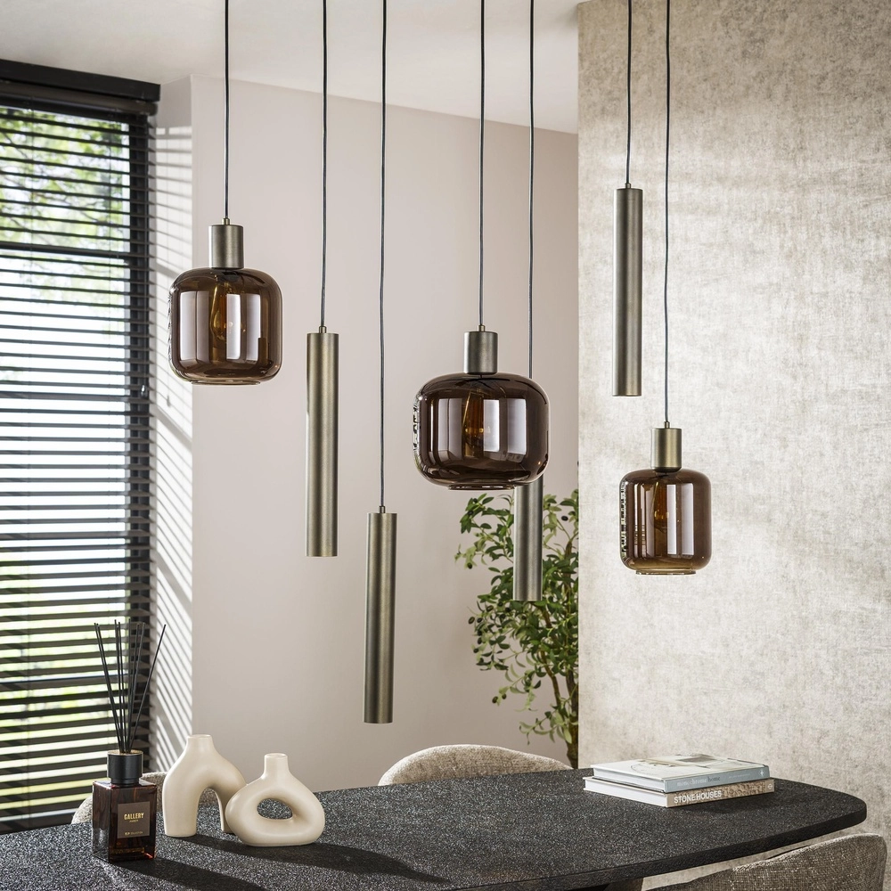 Lampe suspendue Bronza Marron Sienna - verre foncé Lyora 8716803513433
