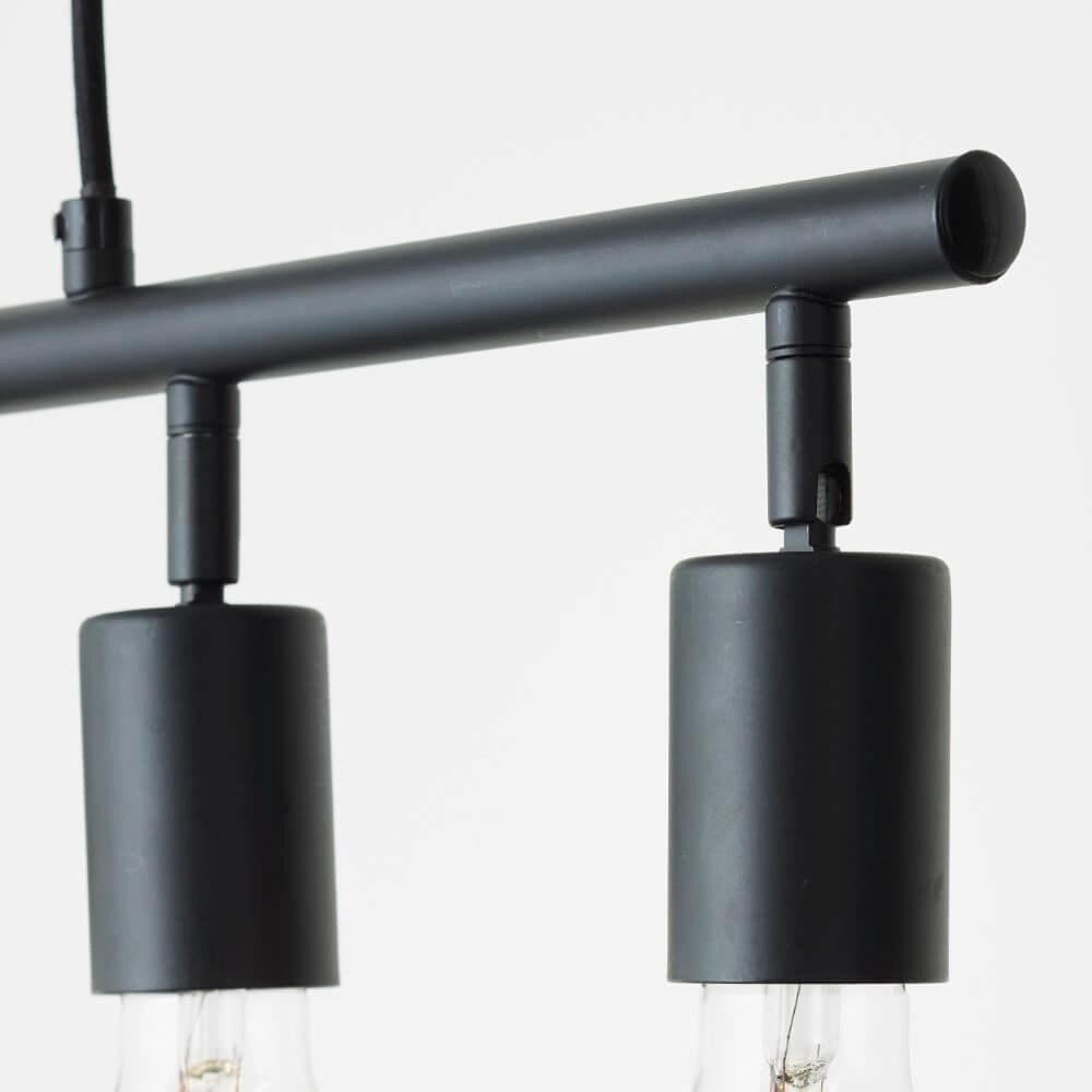 Lampe suspendue 5 lumières Tiffany orientable noir Brilliant 4004353406393