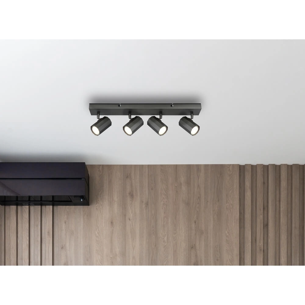 Plafonnier gris James 4 lumières Globo 9007371450848