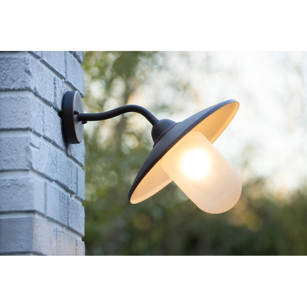 Lampe murale de campagne Aruba brun rouille Ø 30cm